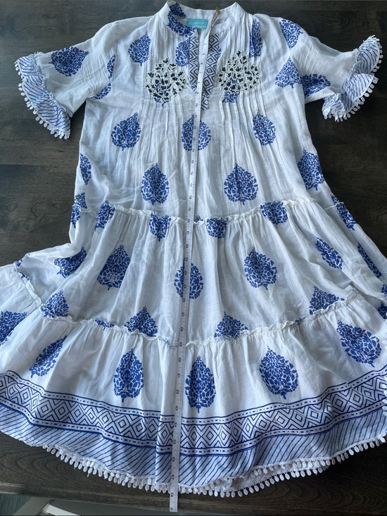 Dresses & Skirts - ICONIQUE 100% Cotton Embroidered Tiered Dress